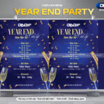 Thiệp Mời Year End Party Dám Rực Rỡ