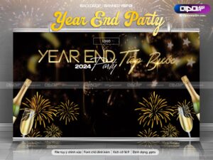 Backdrop/Banner Year End Party Tiếp Bước
