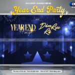 Backdrop/Banner Year End Party Dám Rực Rỡ