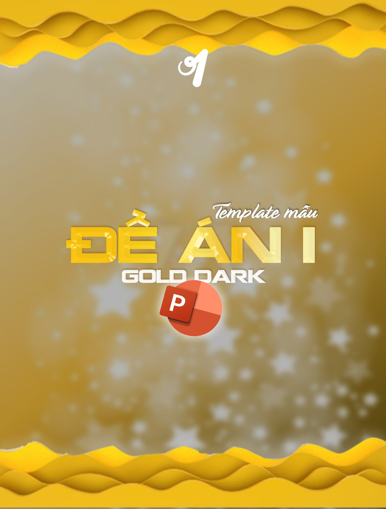 Template Slide Đề Án 1 - Gold Dark